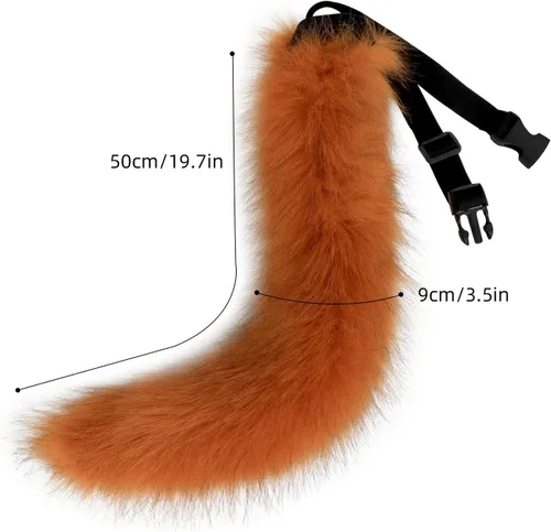 Vista 2 de COSYEARS Faux Fur Fox Costume Tail Cosplay Halloween Christmas Party Costume One Size(Fox)
