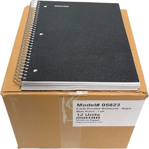 Vista 42 de Mintra Office Cuadernos de Espiral Duraderos, 5 Materias (Hielo Ártico, Rayado Universitario 1pk)