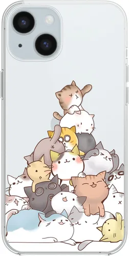 Vista 20 de Blingy's Funda compatible con iPhone 15, divertido estilo gato con patrón de hojas de otoño, lindo diseño de animales de otoño, funda protectora