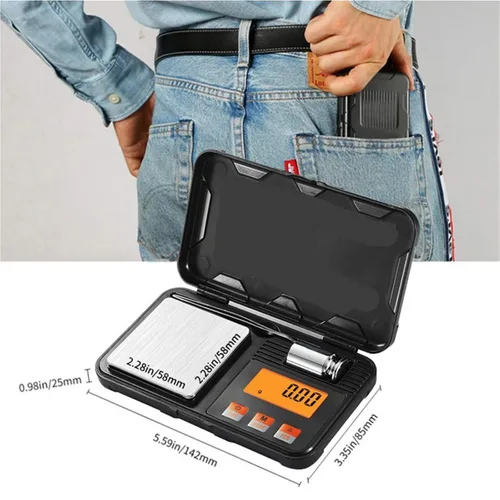 Vista 2 de Digital Kitchen Scale, Pocket Scale 0.001g Precision Digital Electronic Jewelry Balance Mini Scales Portable Weighing(50g-0.001)