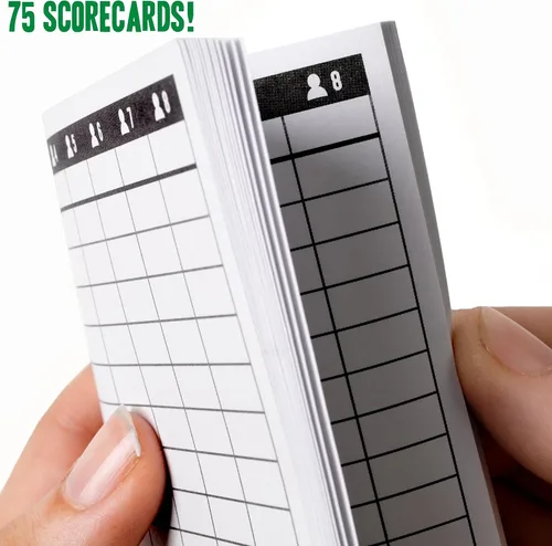 Vista 5 de Brybelly Farkle Scorecards - Juego de 75 hojas de puntuación de repuesto para juegos de dados Farkle para hasta 8 jugadores