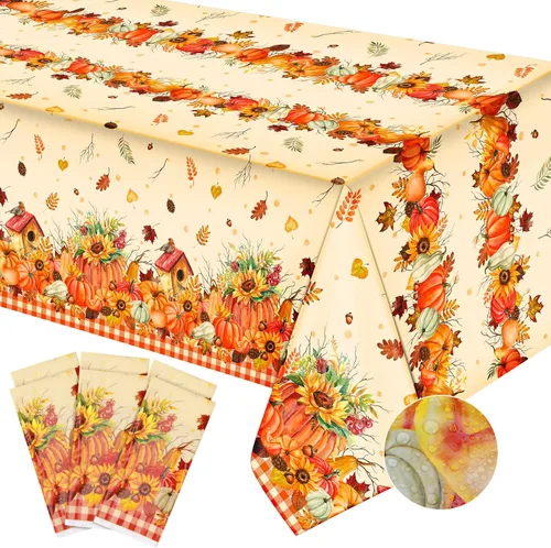 Vista 10 de 3 manteles florales desechables de plástico, mantel rectangular de tulipán lavanda, mantel de primavera y verano para mesa rectangular, hogar