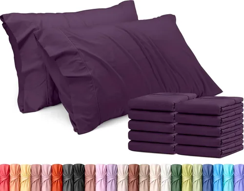 Vista 80 de Utopia Bedding - Juego de 2 fundas de almohada tamaño estándar, con cierre de sobre, tela de microfibra cepillada suave, resistentes al encogimiento