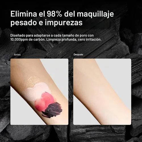 Vista 3 de Bálsamo limpiador de carbón coreano, removedor de maquillaje