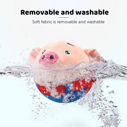 Vista 6 de Juguete de peluche activo para mascotas, juguete interactivo para perros de peluche activo mejorado para mascotas, juguete de bola móvil chirriante