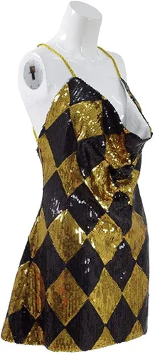 Vista 3 de RongJun HQ Harley vestido Cosplay traje oro