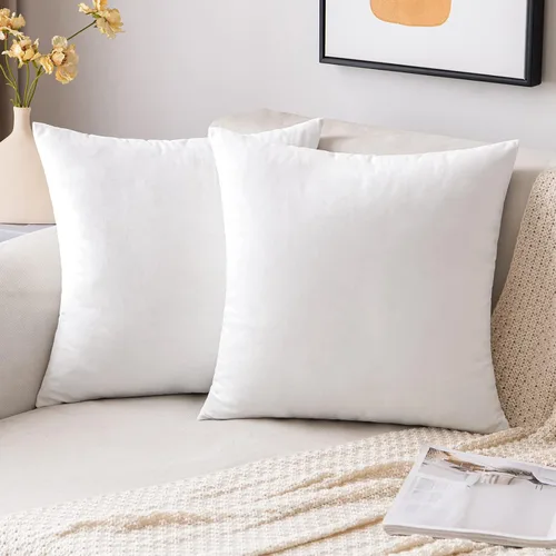 Vista 32 de EMEMA - Paquete de 2 fundas de almohada de terciopelo decorativas, fundas de cojín cuadradas suaves y sólidas para sofá, dormitorio, silla, Verde