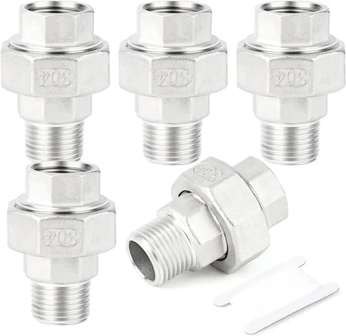 Vista 12 de TAISHER 1 pieza Unión de acero inoxidable 304, 2" NPT hembra, conexión de tubería fundida