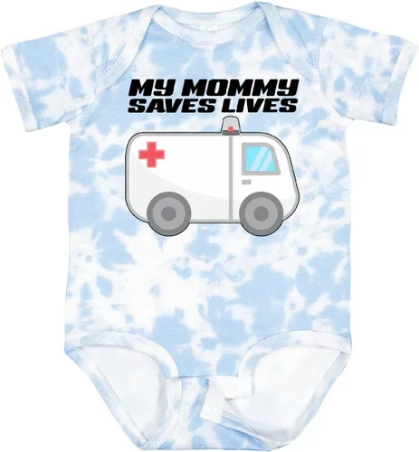 Vista 11 de inktastic My Mommy Saves Lives- Body para bebé de ambulancia
