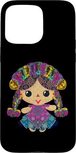 Vista 30 de iPhone 15 muñeca mexicana, maria, mazahua arte huichol, lele, caso