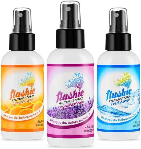 Vista 27 de Flushie - Aerosol preinodoro para desodorante de olores de inodoro... (lavanda, paquete de 2)