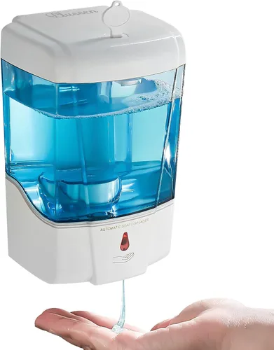 Vista 10 de Dispensador de Jabón de Montaje en Pared, Dispensador Automático de Desinfectante de Manos 600ml Gel y Líquido Sin Contacto Dispensador de Jabón