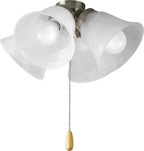 Vista 5 de Progress Lighting Kit de luz universal para ventilador de techo bajo de 1 luz para ventiladores de techo de la colección AirPro, diseño de perfil