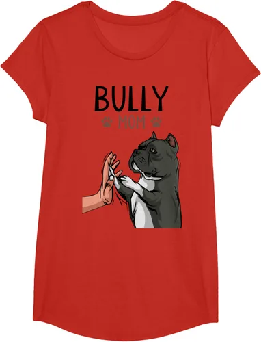 Vista 57 de American Bully Mom Cute Dog Mama Camiseta divertida para mujer, Blanco, S