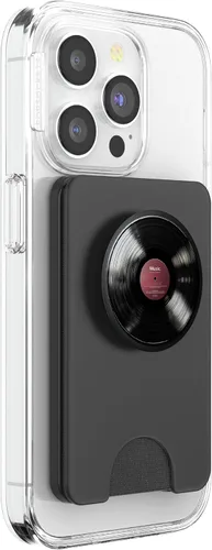 Vista 4 de Red Vinyl Record Player Vinyl Collector Retro Music Lover PopSockets PopWallet for MagSafe