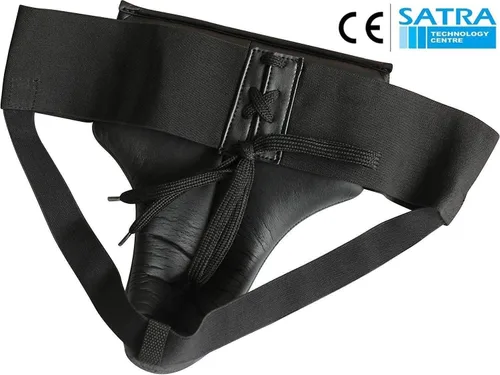 Vista 2 de RDX Protector de ingle para boxeo, Muay Thai, Kickboxing y entrenamiento de MMA, equipo de cuero Maya Hide Abdo para artes marciales, protector