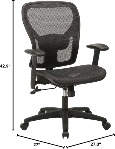 Vista 6 de Lorell, LLR83293, SOHO Silla de trabajo negra con respaldo medio de malla