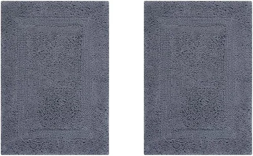 Vista 19 de Better Trends Alfombra de Inodoro en Forma de U Cubierta de Asiento de Inodoro de Lujo 100% Algodón Absorbente de Agua, Cubierta de Tapa Reversible