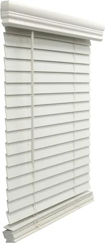 Vista 7 de METRO GALAXY Persianas horizontales venecianas de madera sintética de 2 pulgadas, persianas de ventana inalámbricas de montaje interior parcial, 18