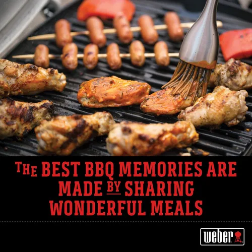 Vista 4 de Weber Juego de brochetas para asar – 8 piezas de doble punta de acero inoxidable para asar de forma segura y uniforme de kebabs, verduras y carnes