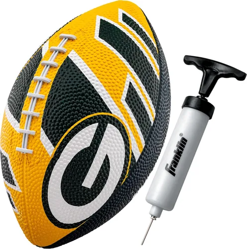 Vista 23 de Franklin Sports NFL Team Footballs - Rubber Youth Mini Balls for All Teams - Kids 8.5" Football + Air Pump Sets - Official NFL Licensed