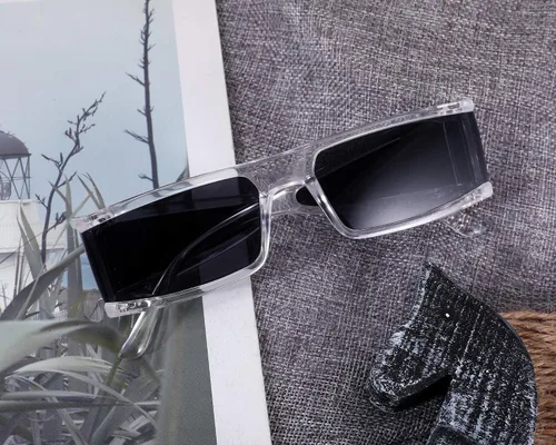 Vista 3 de FEISEDY Cool Rectangular Gafas de sol con lentes laterales hombres mujeres tendencia retro gafas de sol B2739