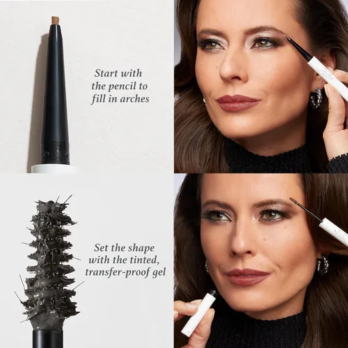 Vista 2 de Julep Brow 101 - Juego de lápices de esculpir y gel tintado para cejas – Herramienta de doble punta para cejas con cepillo y punta de precisión