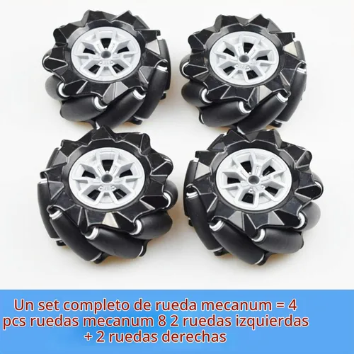 Vista 4 de Mecanum Wheel - Kit de aprendizaje de control de chasis de automóvil para Arduino Raspberry Pie Microbit con motor codificador de CC, Steam AGV ROS