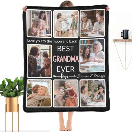 Vista 35 de Regalos para Tías Manta Personalizada con Foto, Haz una Manta Personalizada para Tías con Imagen Recuerdos Personalizados Souvenir Manta de Las