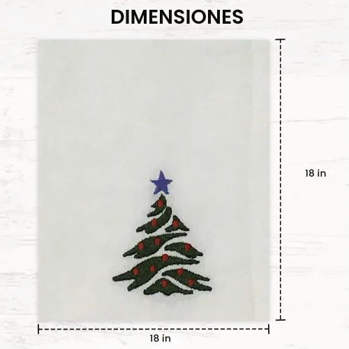 Vista 5 de Servilletas de Navidad, servilletas de tela, servilletas blancas 100% algodón, suaves y cómodas, servilletas reutilizables, servilletas de mesa