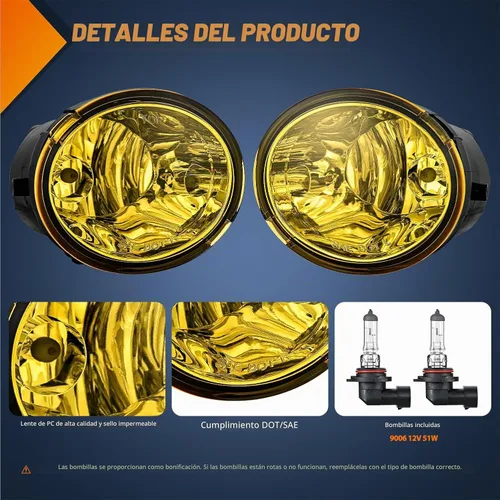 Vista 2 de Nilight Conjunto de luces antiniebla Compatible con 2001 2002 2003 2004 2005 2006 2007 Toyota Sequoia 2000-2006 Tundra
