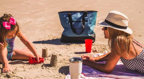 Vista 9 de Skog Å Kust ToteSak - Bolsa de playa impermeable con cremallera hermética