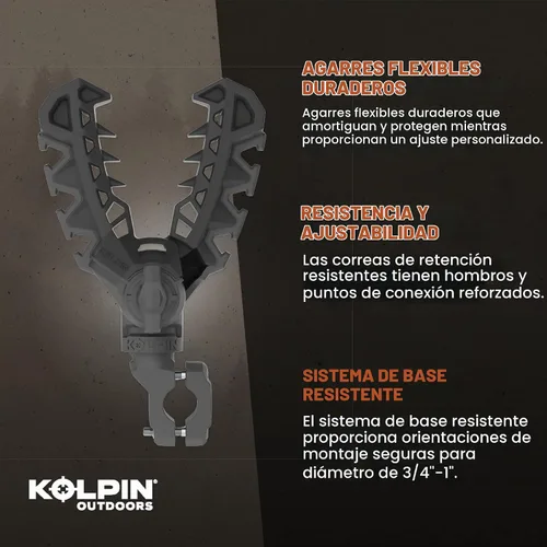 Vista 4 de Kolpin Rhino Grip XLR Soporte de barra, negro