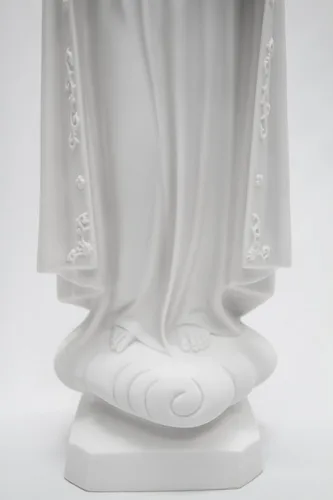 Vista 4 de Figura de escultura de estatua religiosa católica italiana de Nuestra Señora de Fátima María de 24 pulgadas, colección Vittoria hecha en Italia