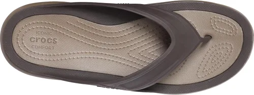 Vista 5 de Crocs Swiftwater Wave Flip Flops zapatos de hombre para la hora del baño.