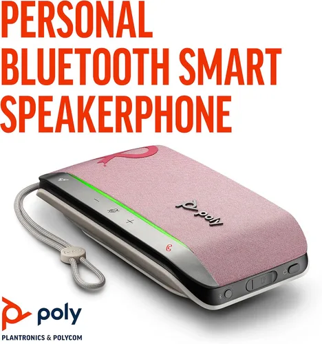 Vista 2 de Poly Sincronización de 20 USB-A Rosa Personal Bluetooth Smart Speakerphone (Plantronics) - Conéctate al teléfono celular a través de Bluetooth