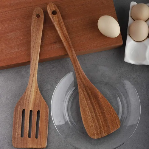 Vista 5 de Juego de utensilios de cocina de madera, juego de utensilios de cocina de madera de 4 piezas