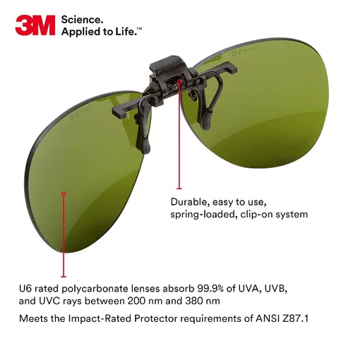 Vista 2 de 3M Lentes rebatibles para soldado contra luz infrarroja para anteojos de protección, 40427- 00000 -10 Shade 3 (paquete de 1)