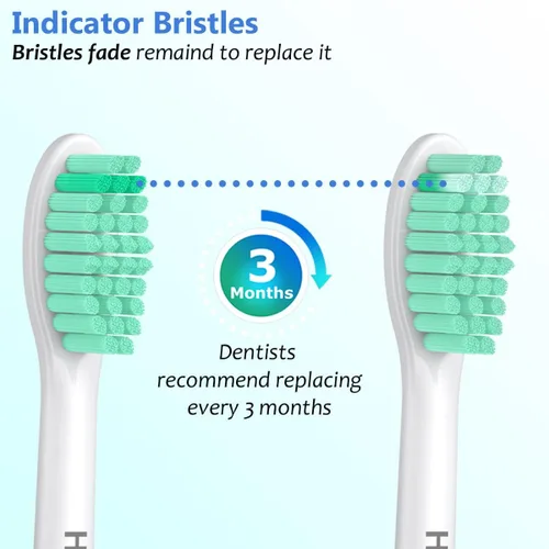 Vista 5 de Cabezales de cepillo de dientes para Philips Sonicare Serie E, color blanco, paquete de 6