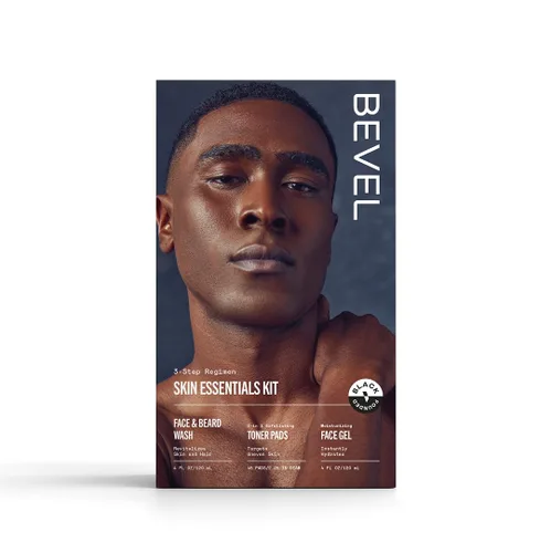 Vista 2 de Kit de cuidado de la piel facial Bevel para hombres - Kit de rutina de cuidado de la piel para hombres incluye lavado facial con aloe vera