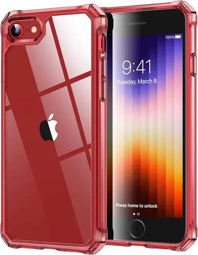 Vista 10 de ESR Funda para iPhone SE (2022), iPhone SE (2020) e iPhone 8, Protección de Grado Militar, Esquinas que Absorben los Golpes, Parte Trasera