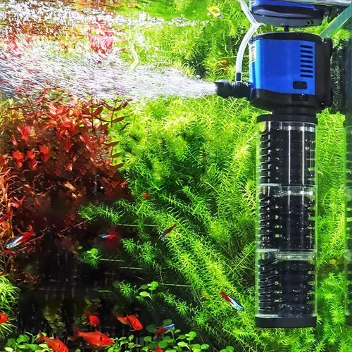 Vista 10 de TARARIUM Filtro de Tanque de Peces para Tanque de 15-40 Galones Filtros de Acuario Internos de Cristal Claro Potentes Bomba Sumergible y Sistema