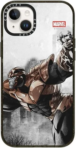 Vista 62 de CASETiFY Funda para iPhone Air, compatible con MagSafe Marvel VS CoLab Protección contra caídas de grado militar 4x de 8.2 pies Funda Capitán