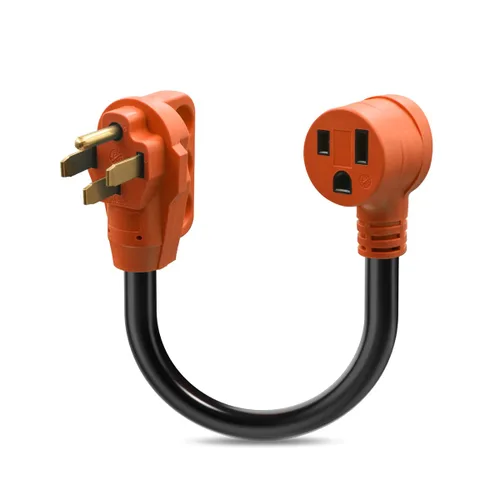 Vista 9 de NEMA 14-50R - Enchufe RV de 50 amperios, enchufe hembra de repuesto resistente de 125/250 V con mango de agarre ergonómico para RV, cámper