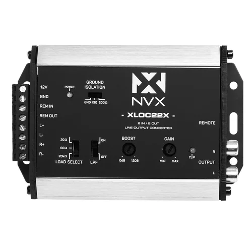 Vista 4 de NVX XLOC22X 2 entradas / 2 salidas Convertidor de salida de línea activa de alto voltaje con ajuste de impedancia Con coincidencia de impedancia