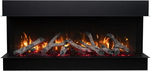 Vista 21 de 88-TRU-View-XL XT - Chimenea eléctrica de 3 caras de 88 pulgadas, calentador de chimenea de vidrio de 3 lados con control remoto y temporizador de 8