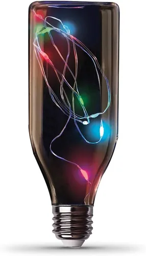 Vista 6 de Feit Electric FY/G25/SW/CR/LED 1W Bombilla LED G25 de Vidrio de Grieta de Hadas Mágica Decorativa, 12.4 cm x 7.9 cm, Luz Blanca Suave de 2700K