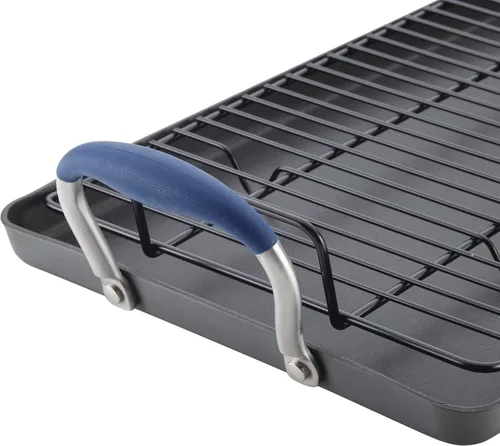 Vista 16 de Anolon Advanced Home Parrilla/Plancha Plana Antiadherente de Doble Quemador Anodizada Dura, 10 x 18 Pulgadas, Índigo