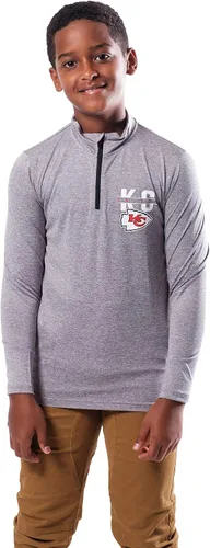 Vista 46 de Ultra Game - Camiseta juvenil NFL oficial con cremallera de un cuarto y manga larga súper suave
