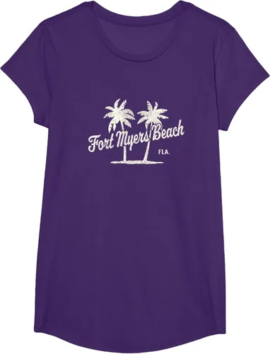 Vista 18 de Fort Myers Beach Florida Vintage 70s Palm Trees Graphic T-Shirt